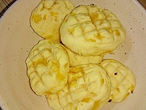 卵なし‼薄力粉で甘夏メロンパンクッキー
